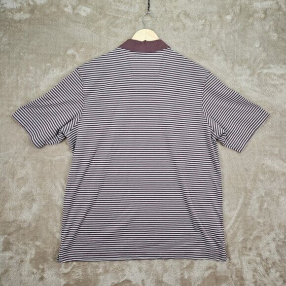 Eddie Bauer Golf Polo Shirt 3 Button Striped Short Sleeve Men's Size XLT Tall - Picture 2 of 10